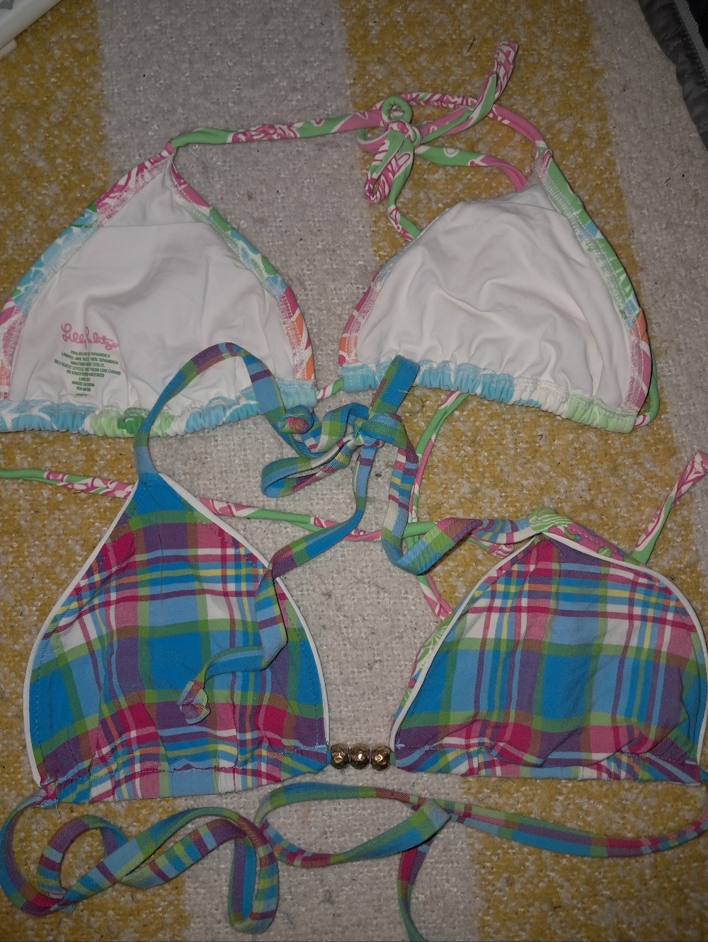 Lot of 2, Lilly Pulitzer brand Women's size 2 swim tops - Picture 2 of 6